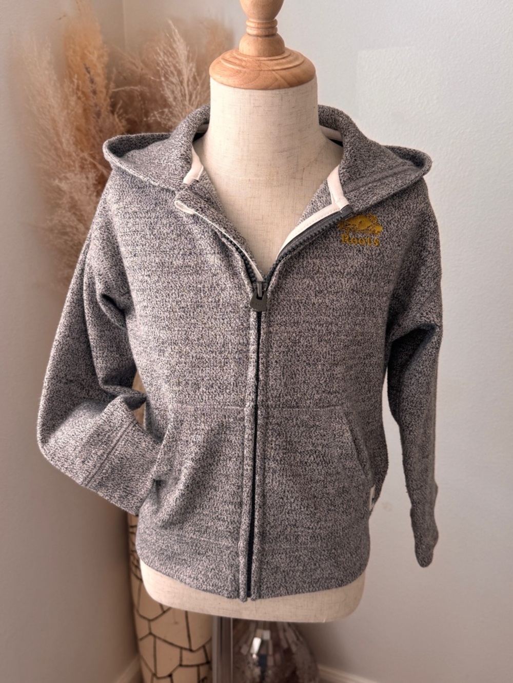 Roots 50th Anniversary Kids Gray & Gold Hooded Zip Sweatshirt - 5T